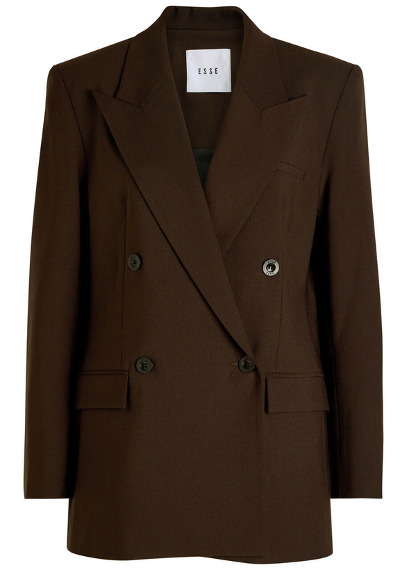 Photo: Esse Studios Onus Double-breasted Woven Blazer Bronze