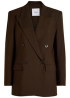 Esse Studios Onus Double-breasted Woven Blazer Bronze