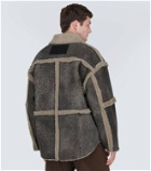 Acne Studios Shearling-trimmed suede jacket