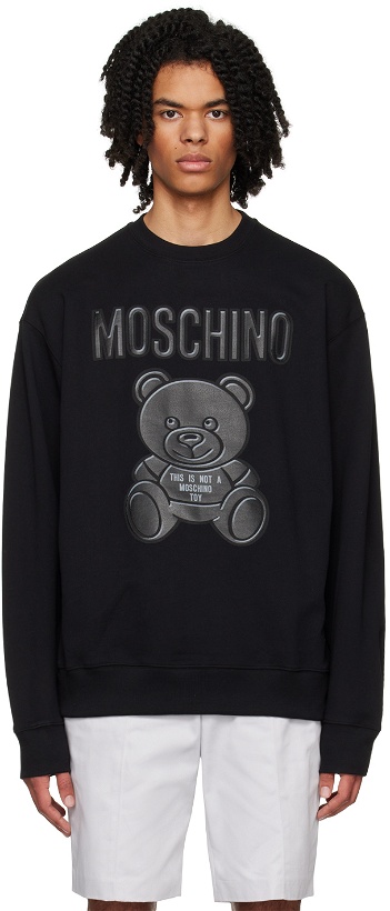 Photo: Moschino Black Teddy Bear Sweatshirt