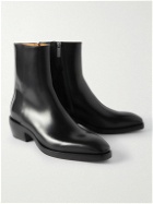 FERRAGAMO - Polished-Leather Boots - Black