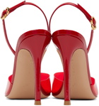 Gianvito Rossi Red Ribbon D'Orsay Heels
