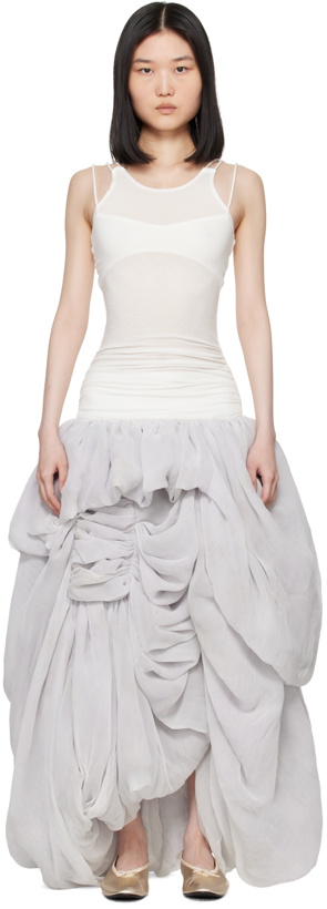 Photo: Collina Strada Off-White & Gray Soft Maxi Dress