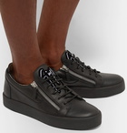 Giuseppe Zanotti - Logo-Flocked Leather Sneakers - Men - Black