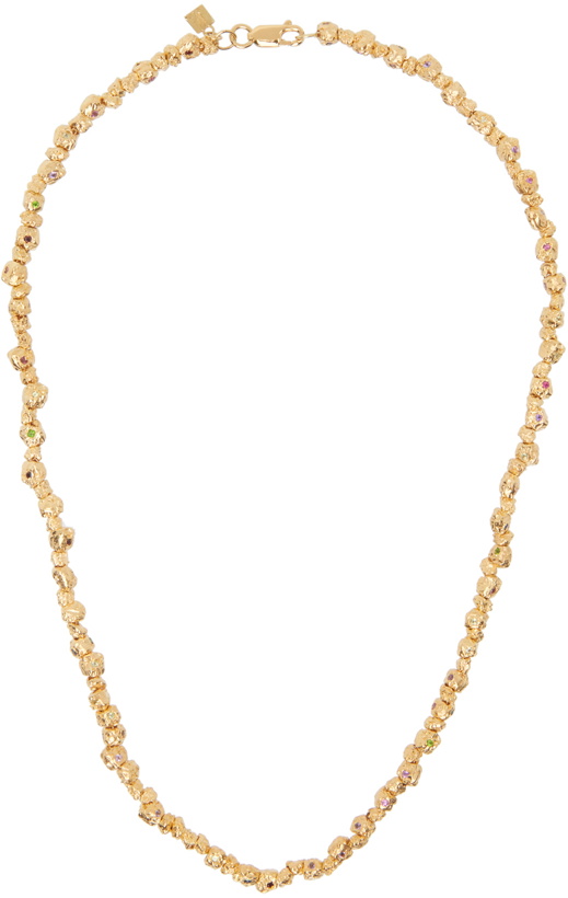 Photo: Veneda Carter SSENSE Exclusive Gold VC025 Signature Gem Stone Necklace