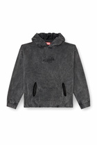 Diesel Gathered acid-wash hoodie - Sweaters - Unisex - Grey