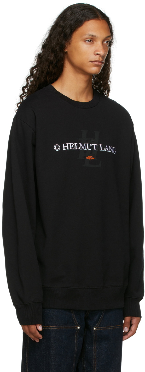 Helmut Lang Black Layer Logo Sweatshirt Helmut Lang