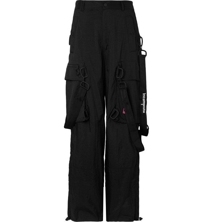 Photo: Off-White - Wide-Leg Logo-Detailed Ripstop Cargo Trousers - Black