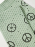 Rostersox - Intarsia Ribbed Cotton Socks