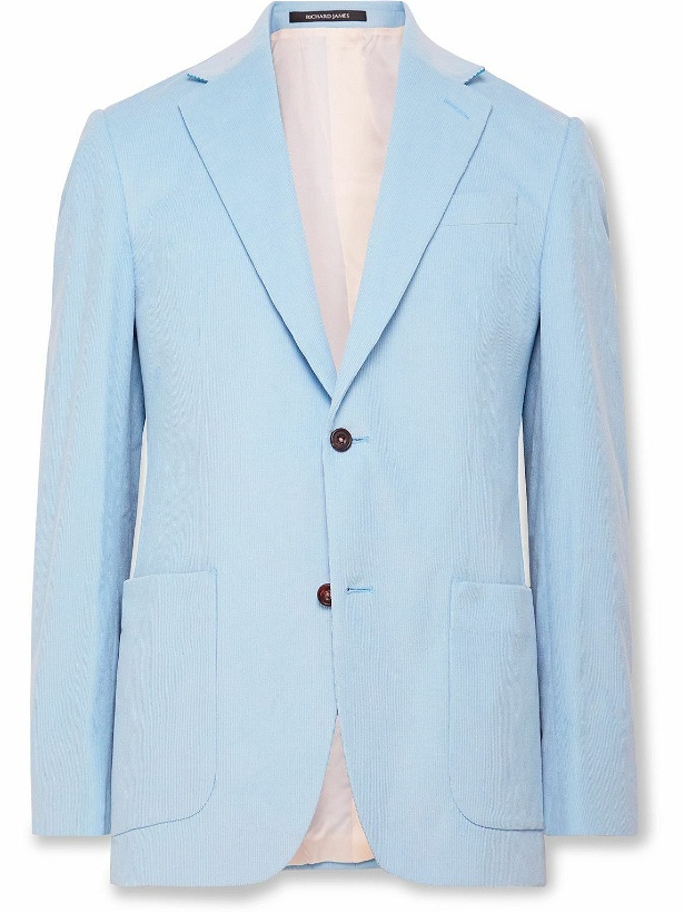 Photo: Richard James - Slim-Fit Cotton-Corduroy Suit Jacket - Blue