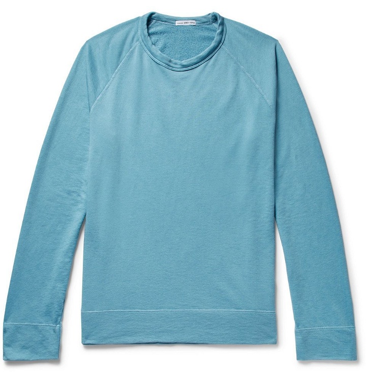 Photo: James Perse - Loopback Supima Cotton-Jersey Sweatshirt - Blue