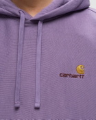 Carhartt Wip Hooded American Script Sweat Purple Hoodies