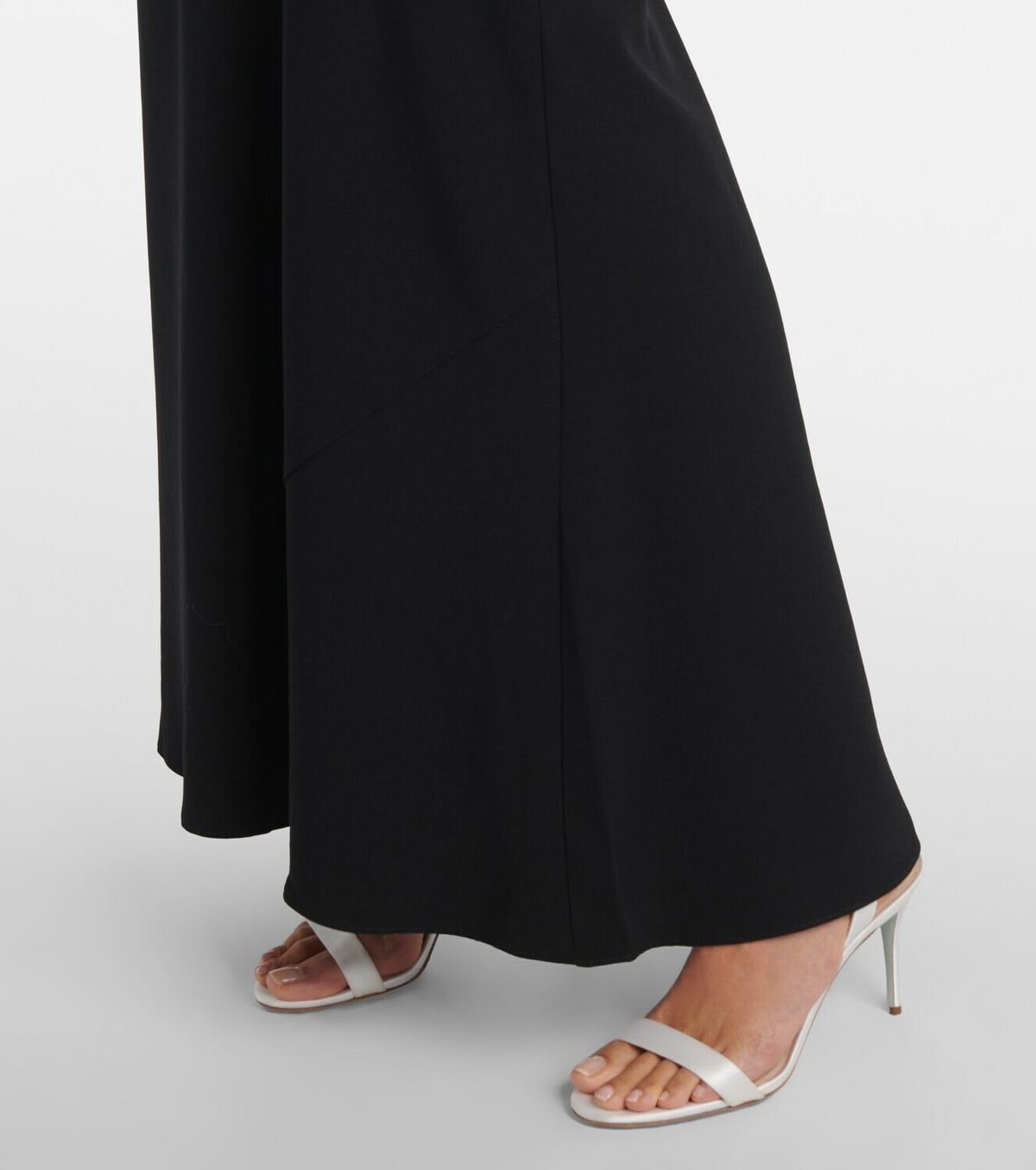 Roland Mouret Embellished caped satin crêpe gown