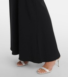 Roland Mouret Embellished caped satin crêpe gown