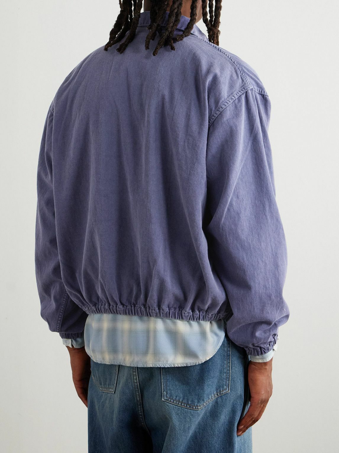 Remi Relief - Cotton-Twill Blouson Jacket - Blue