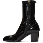 Gucci Black Patent Printyl Boots