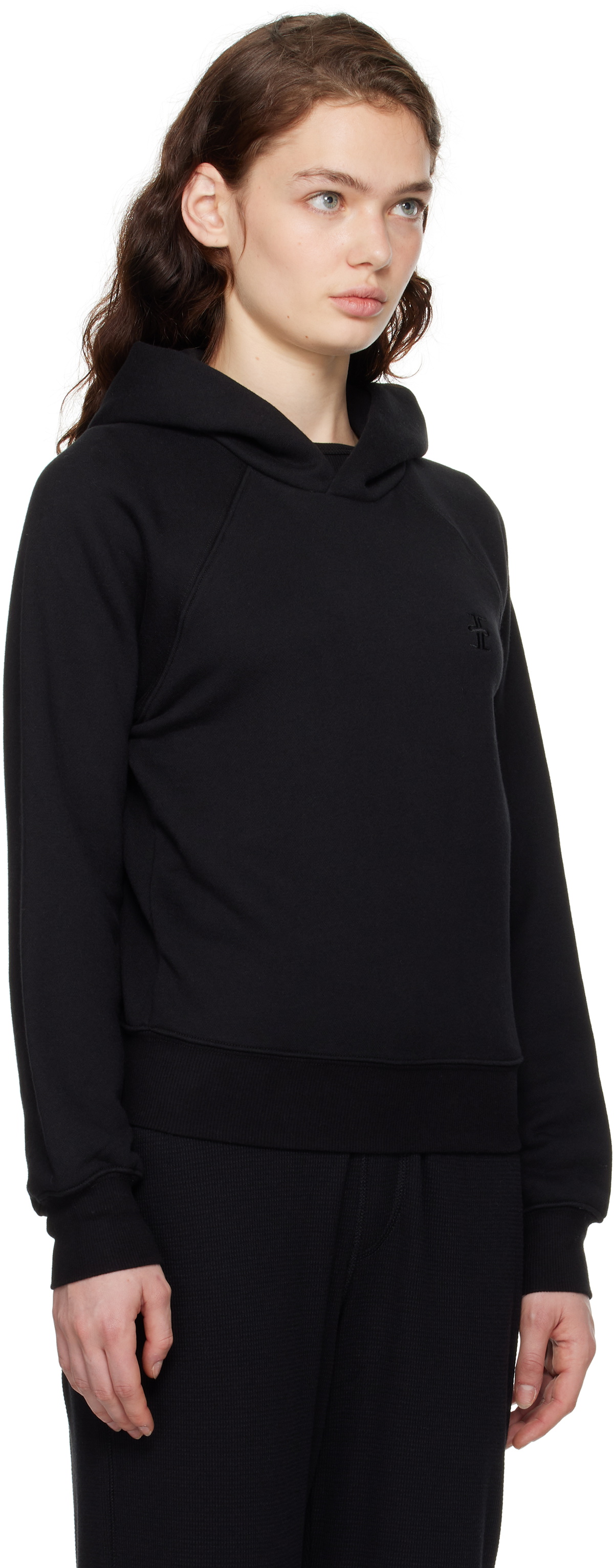 ÉTERNE Black Shrunken Hoodie