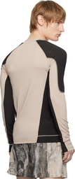 RCOS Taupe & Black Compression Base Layer T-shirt