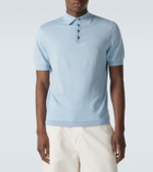 Allude Cotton, silk, and cashmere polo shirt