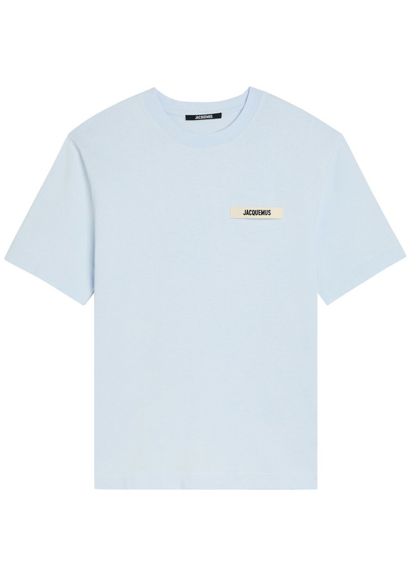 Photo: Jacquemus Le T-shirt Gros Grain Cotton T-shirt Light Blue