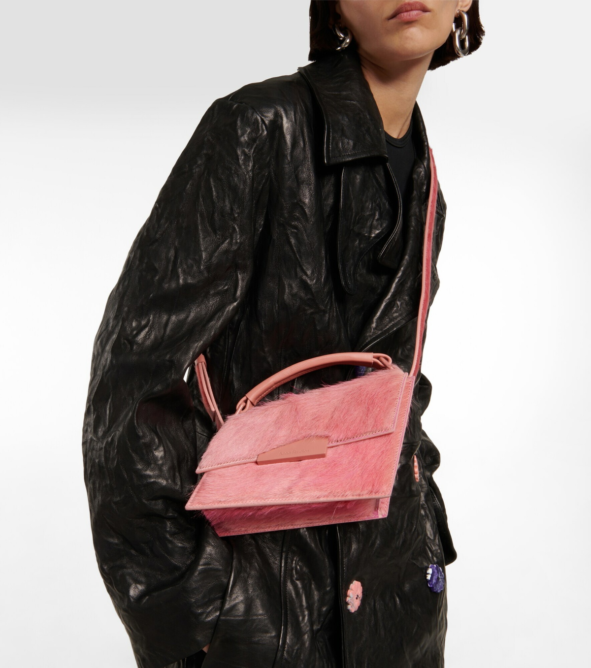 Acne Studios - Distortion Medium calf hair shoulder bag Acne Studios