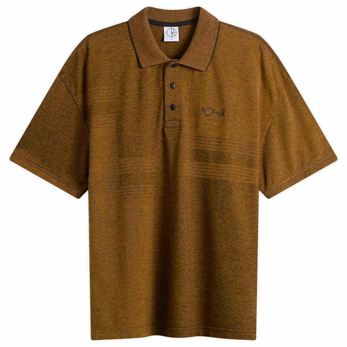 Polar Skate Co. Men's Surf Polo in Black/Caramel