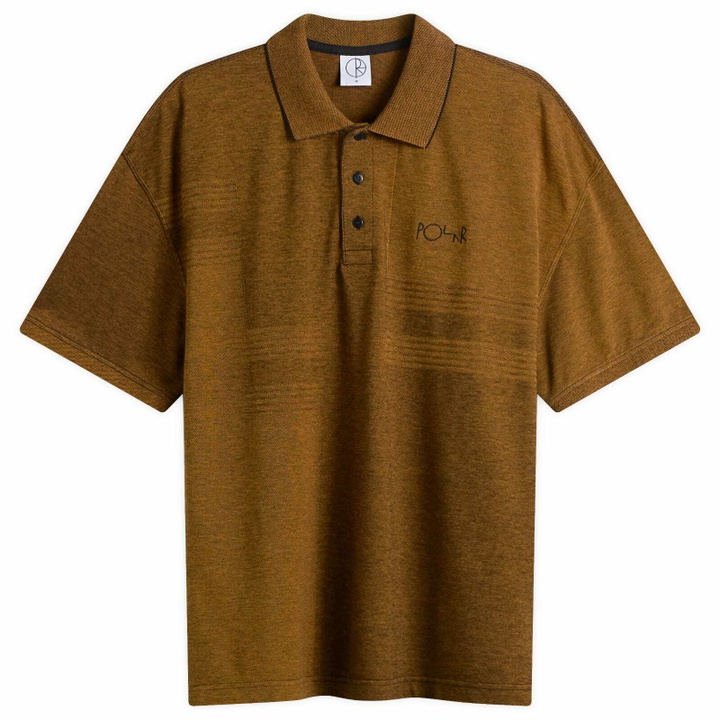Photo: Polar Skate Co. Men's Surf Polo in Black/Caramel