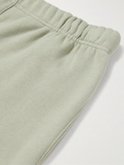 FEAR OF GOD ESSENTIALS - Slim-Fit Tapered Logo-Flocked Cotton-Blend Jersey Sweatpants - Green