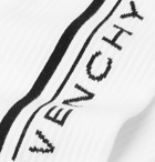 Givenchy - Logo-Intarsia Stretch Cotton-Blend Socks - White