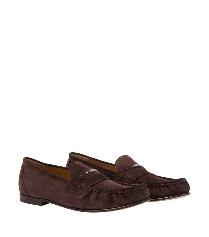 Photo: Fendi Scrunch suede penny loafers