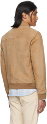 Theory Brown Wyatt Leather Jacket
