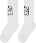 VETEMENTS White Biker Cross Logo Socks