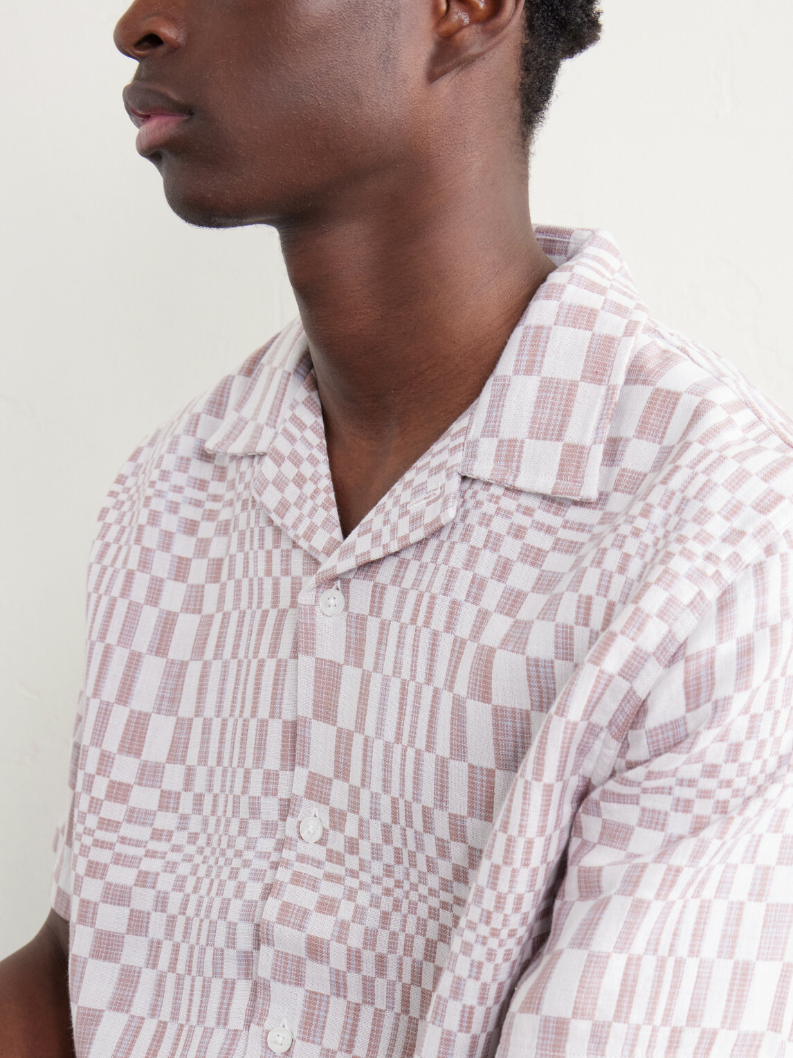 Corridor - High Focus Camp-Collar Checked Cotton Shirt - Red
