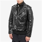 Sacai x Schott Studded Perfecto Leather Jacket in Black