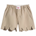 Charles Jeffrey Loverboy Women's Formal Scalloped Boxer Shorts in Beige