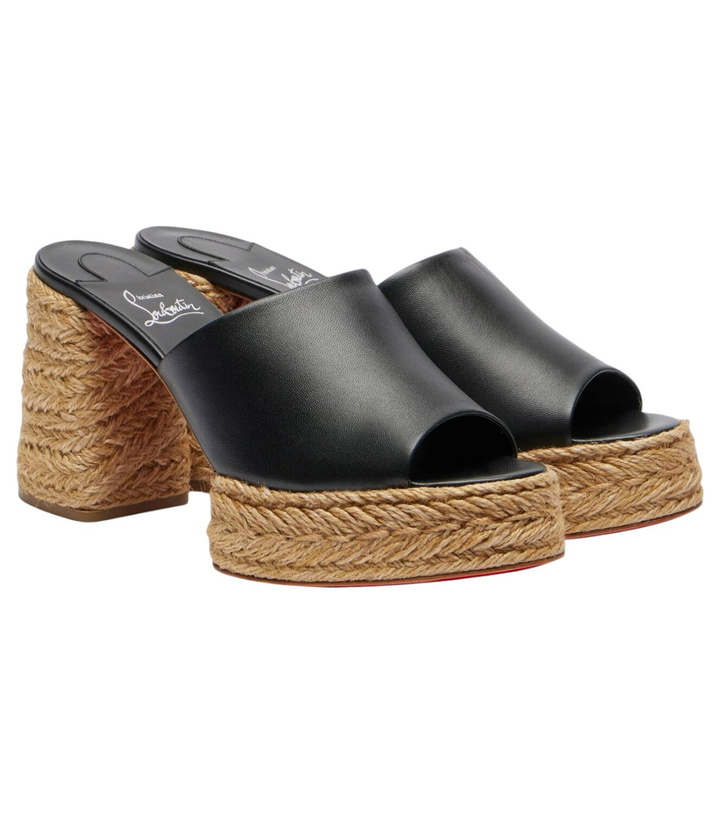 Photo: Christian Louboutin Calakala 85 leather platform mules