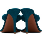 ALAÏA Blue Thong Mule Heeled Sandals