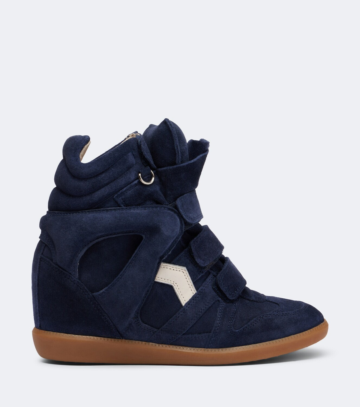 Isabel Marant Beckett leather and suede wedge sneakers