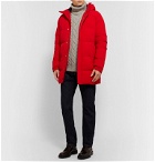 NN07 - Quilted Shell Hooded Down Jacket - Red