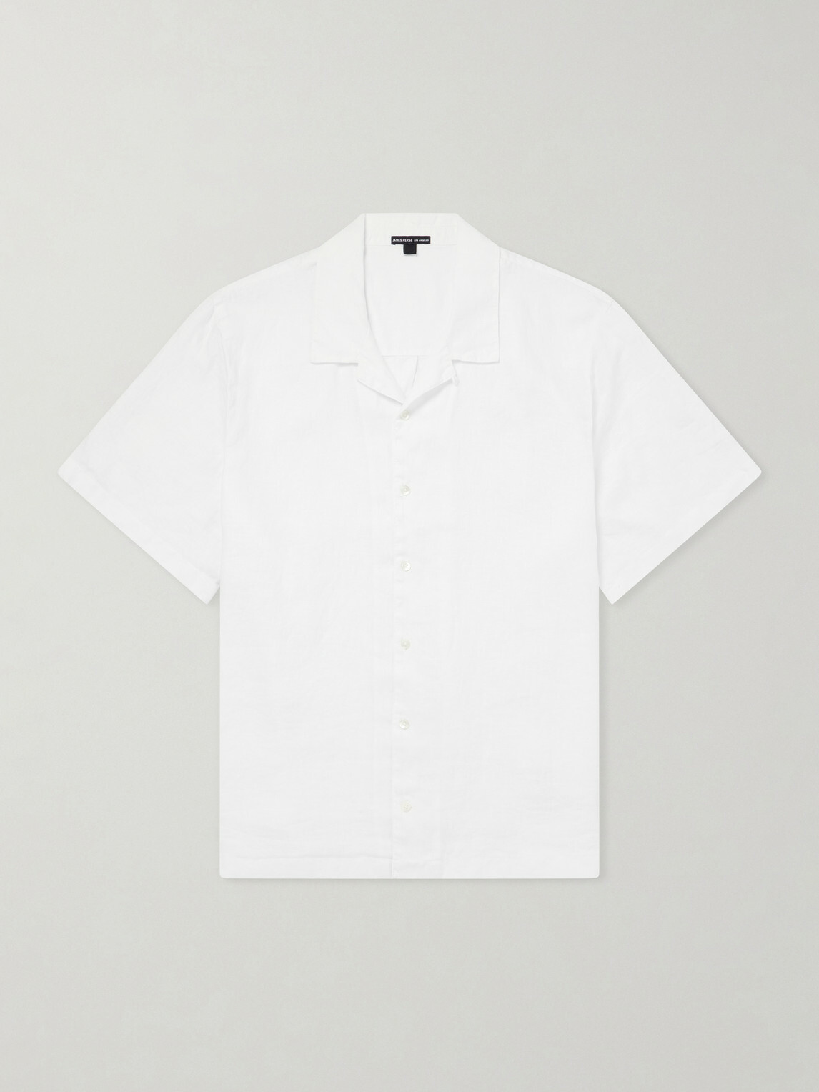 James Perse - Convertible-Collar Linen Shirt - White