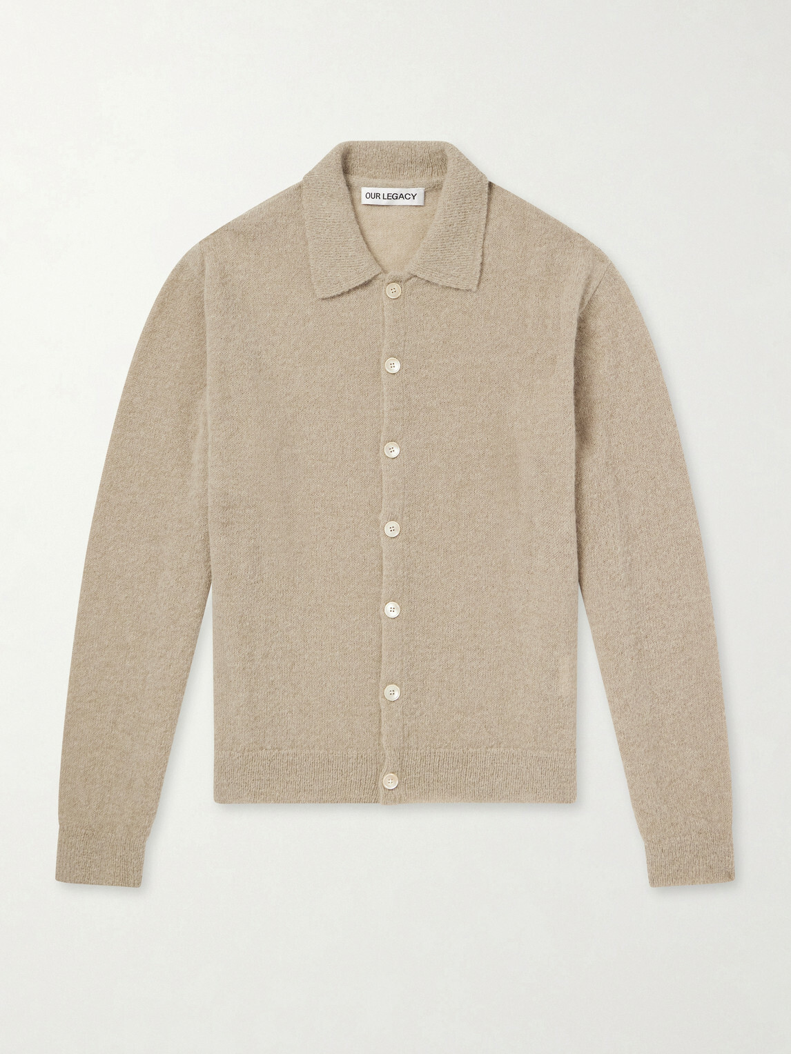Our Legacy - Evening Polo Alpaca and Wool-Blend Cardigan - Neutrals