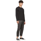 Comme des Garcons Shirt Black Logo Hem Long Sleeve T-Shirt