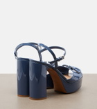 Valentino Garavani VLogo patent leather platform sandals