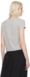Nothing Written Gray Preta T-Shirt