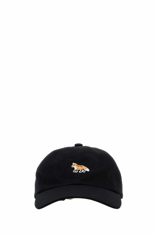 Photo: Maison Kitsuné Black Cotton Baseball Cap