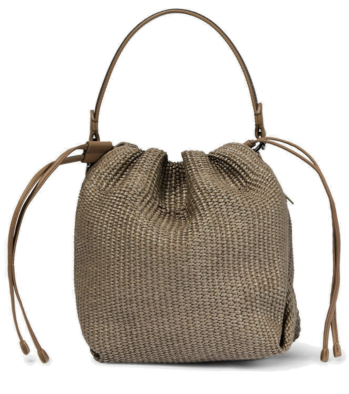 ショルダーバッグ・ポシェット BRUNELLO CUCINELLI SOFT LEATHER BUCKET BAG Soft leather mini Mellow Bucket bag for Woman in Ivory