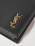 SAINT LAURENT - Logo-Appliquéd Leather Cardholder - Black