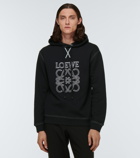 Loewe - Anagram embroidered cotton hoodie
