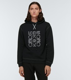 Loewe - Anagram embroidered cotton hoodie