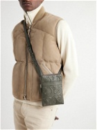 Salvatore Ferragamo - Logo-Embossed Full-Grain Leather Messenger Bag